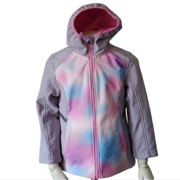 Free Country Water Resistant Jacket Coat Zip Hooded Hoodie Winter GIRLS Kids 5/6 - Picture 2 of 15